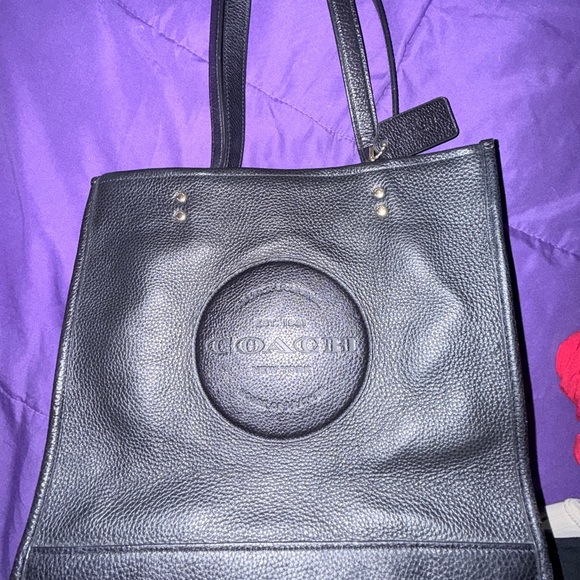 Coach Black Leather Tote Bag Dempsey c3078 - Picture 2 of 9